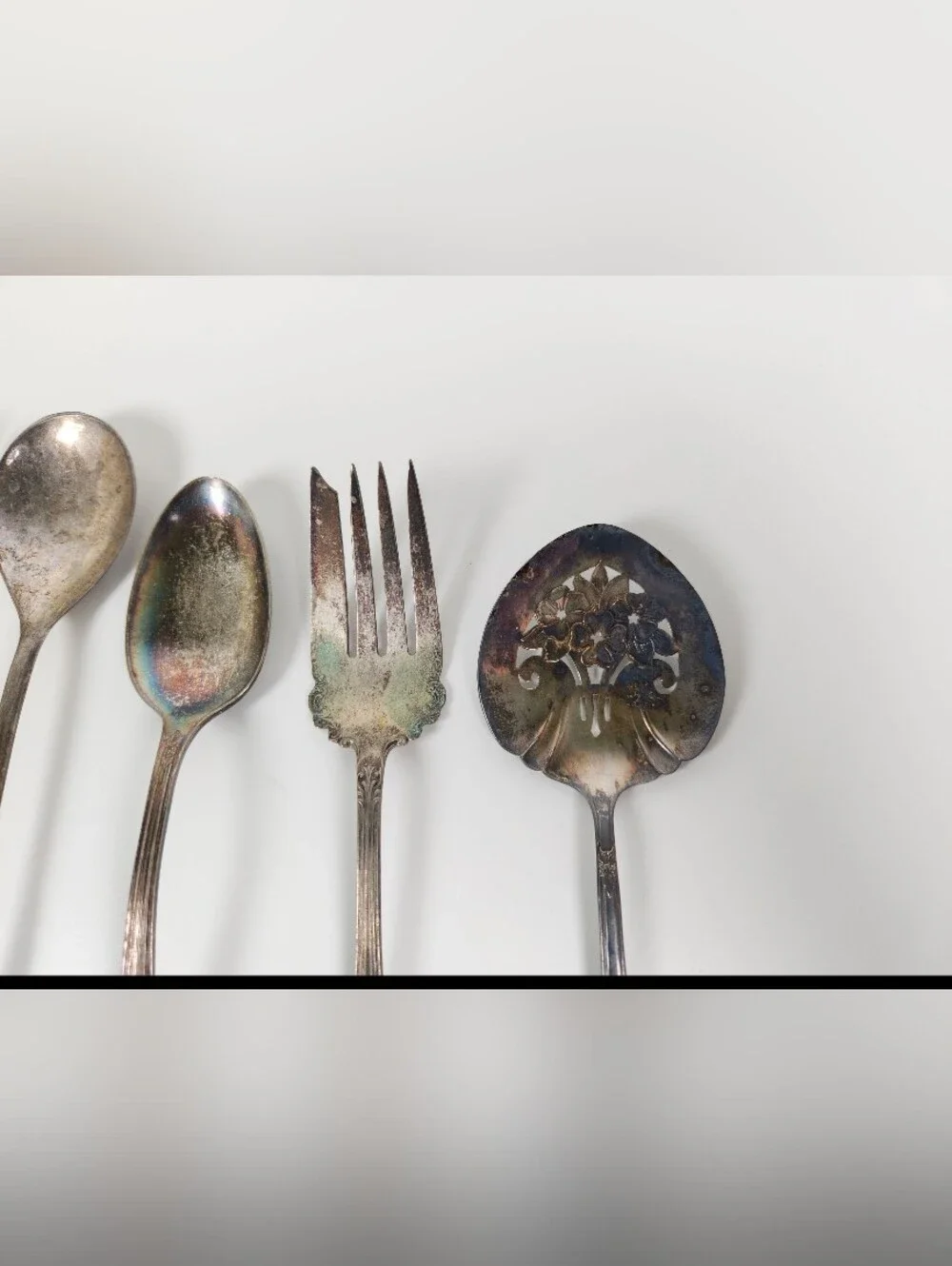 Vintage Silver Plated Serving Utensils Assorted Lot of 5 | Patina | Shabby Chic